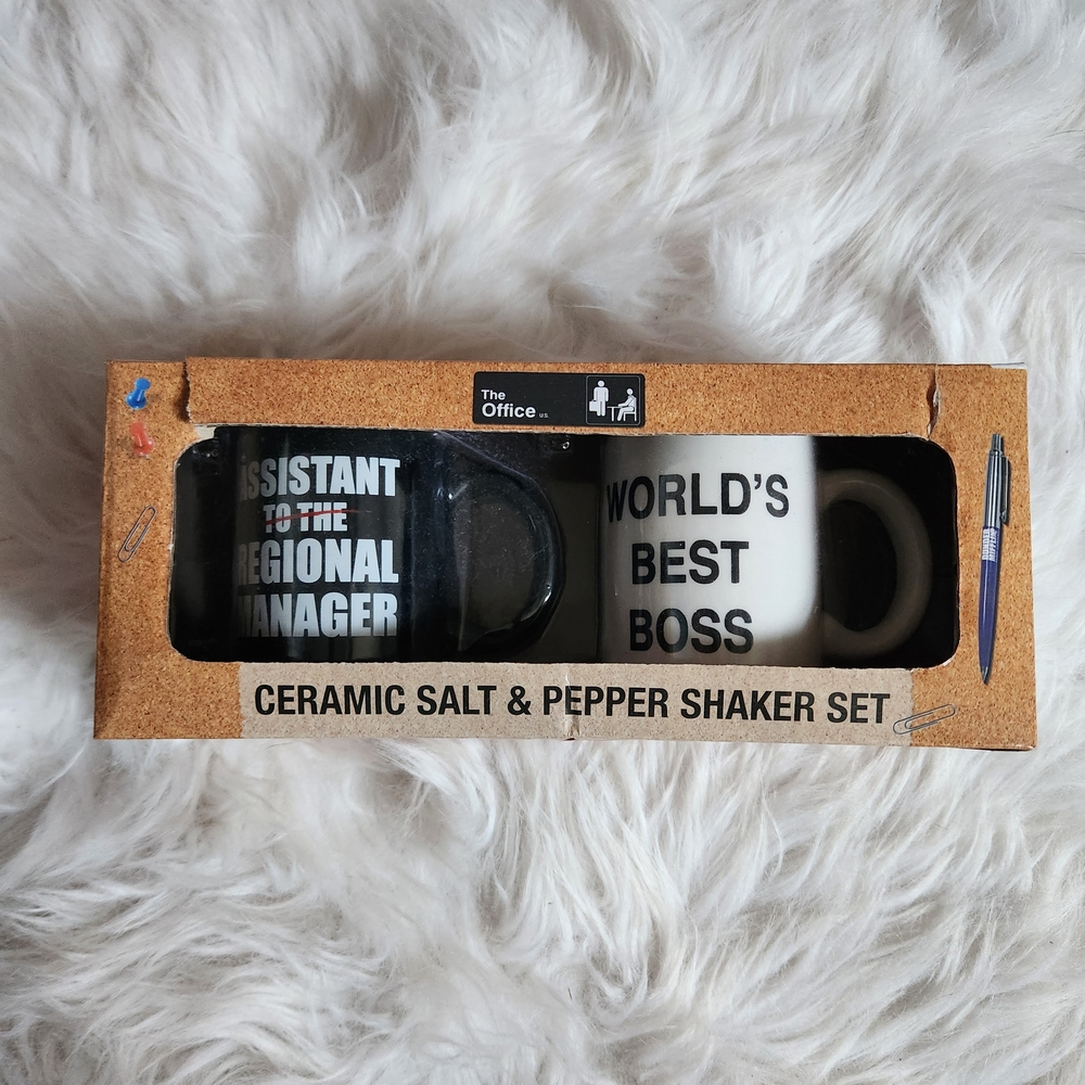 The Office Ceramic Salt & Pepper Shaker Set